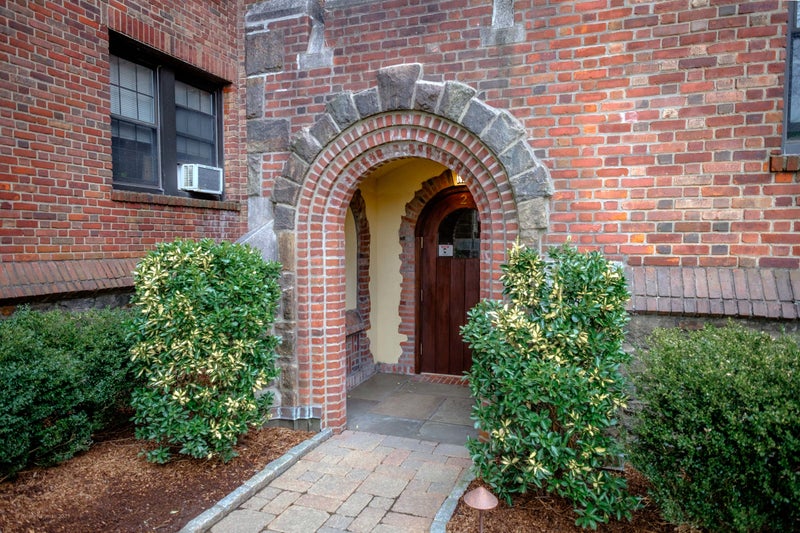 One of the building entrances at Saxon House